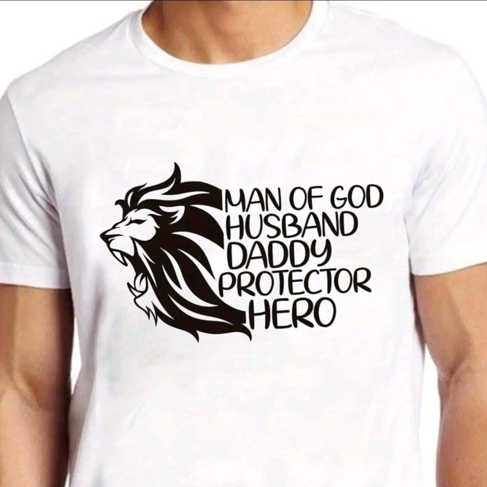 White Graphic T-Shirt with Lion Design